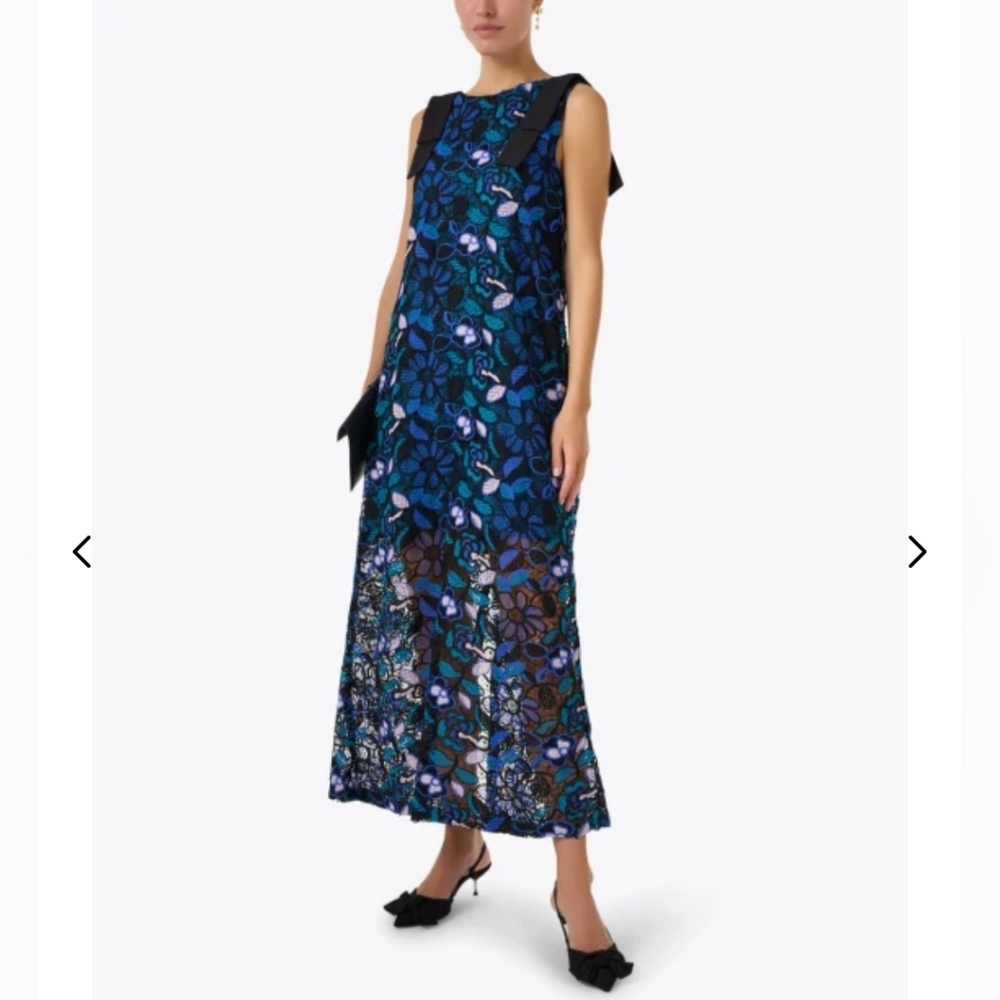 Floral Blue Maxi Dress